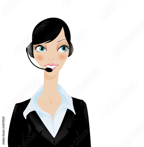 woman with headset
