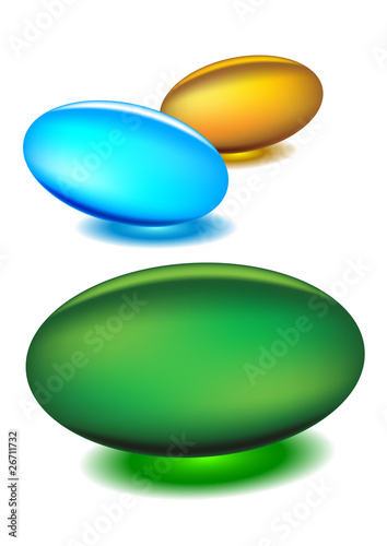 Gel medicine capsules - vector illustrations