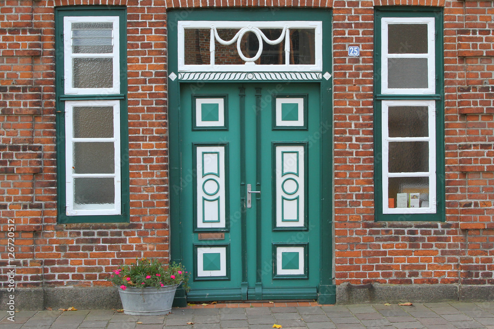 Naklejka premium grüne Haustür