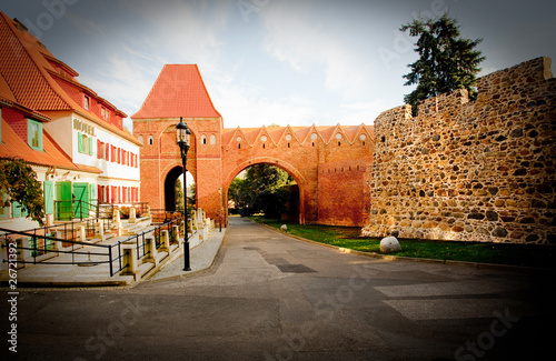 Mury krzyżackie z bramą w Toruniu