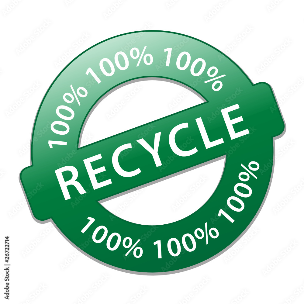 No hagas Subordinar Siete Tampon 100% RECYCLE (recyclage recyclé recyclable naturel vert) vector de  Stock | Adobe Stock