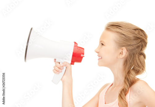 girl with megaphone