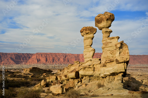 Geological formations in Ischigualasto, Argentina. photo
