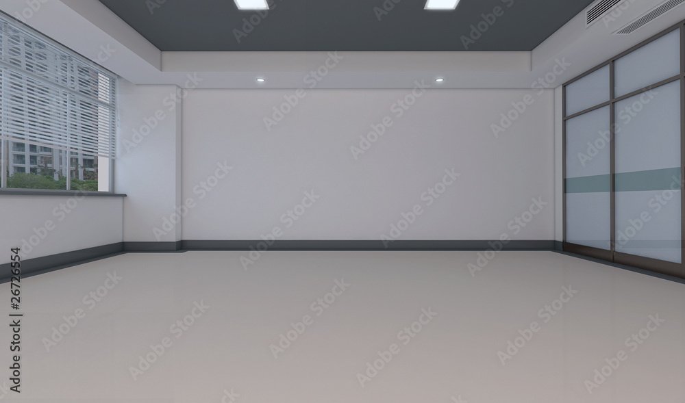 Obraz premium Interno stanza vuota ufficio vuoto 3d