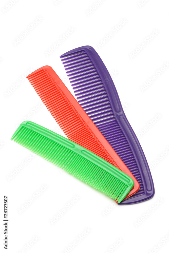 Three plastic combs