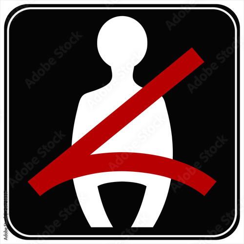 Use your seat belt icon, vector