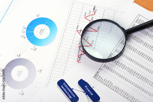 Charts and graphs of sales