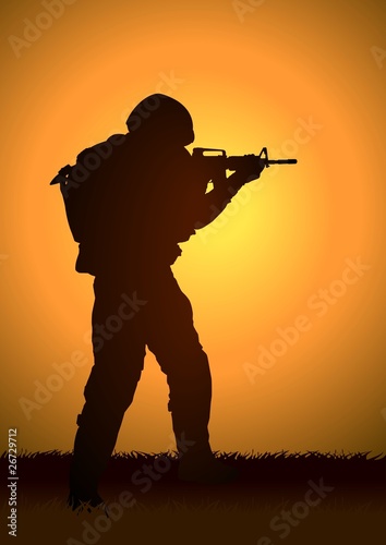 Stock illustration of a soldier