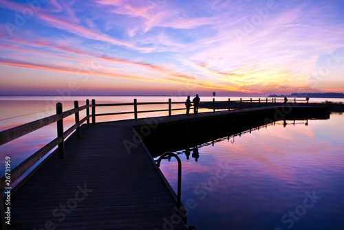 Abendrot am Steg