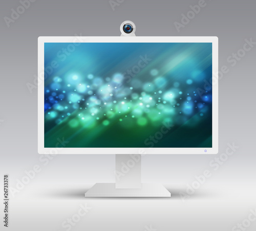 web camera on monitor