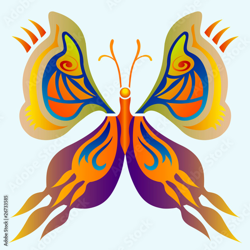 Illustration Papillon Multicolore
