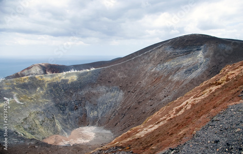 Grand crater Vulcano, Lipari Island, Sicily, Italy