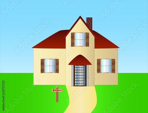 house for sale ( background on separate layer )