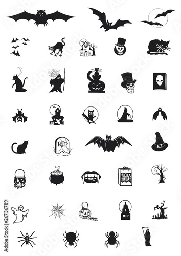 assortimento di icone per Halloween