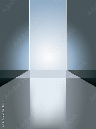 empty fashion runway