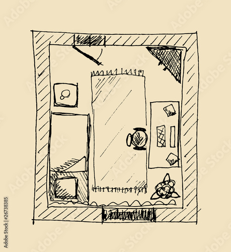 Redevelopment of apartment, sketch