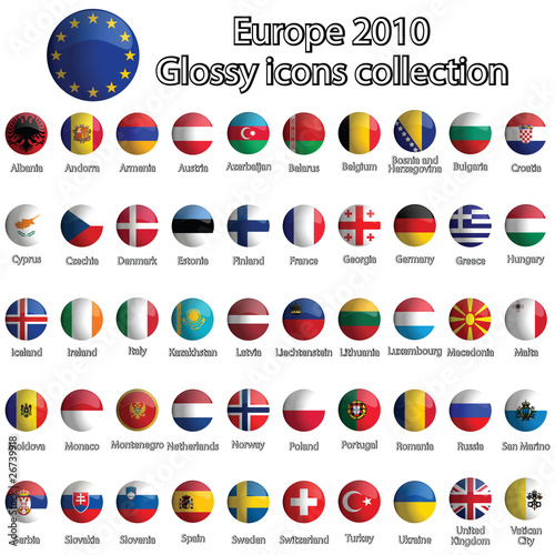 europe glossy icons collection © robertosch