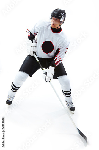 Photography Concentrated hockey player