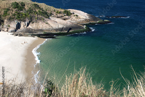 Crystalline desert beach in Niteroi, Rio de Janeiro, Brazil