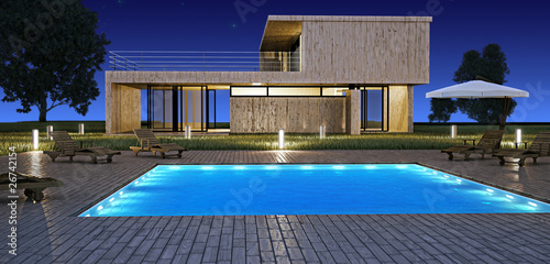 Modern house with pool
