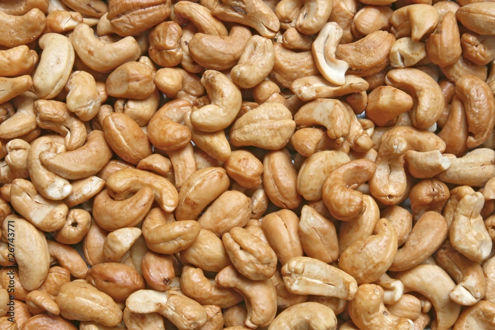 Roasted Cashew with salt using as background Roasted Cashew with salt using as background