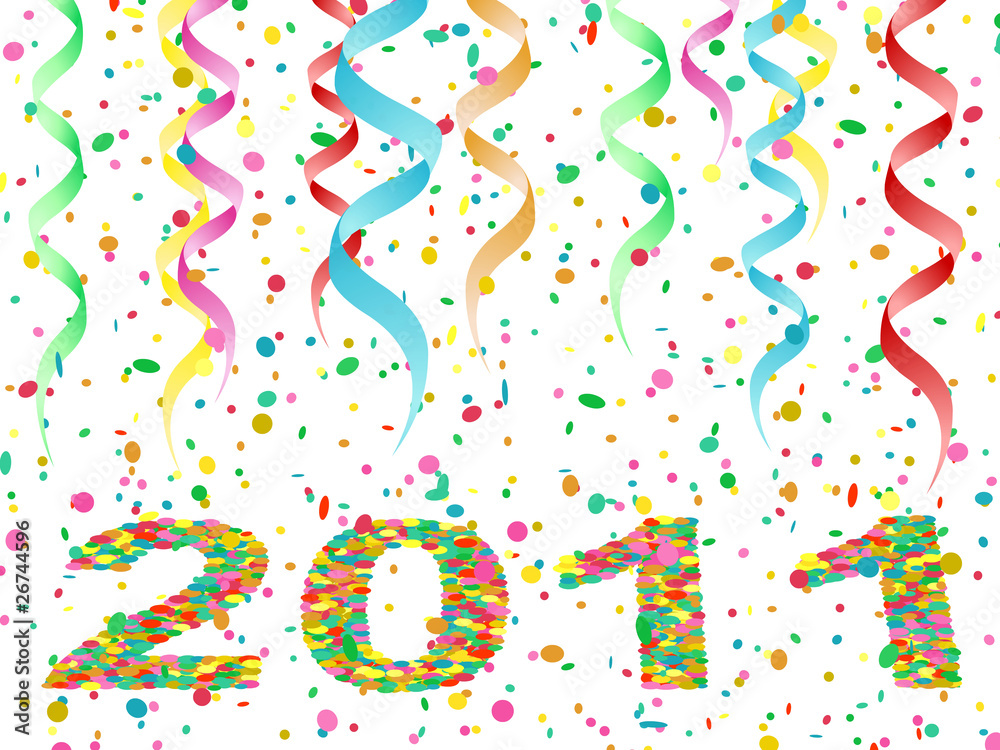 Obraz premium 2011 en couleurs fêtes