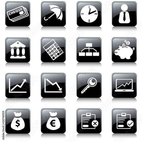 economic black Buttons