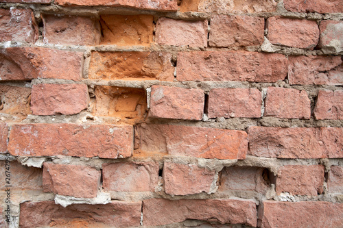 Structure of a brick wall