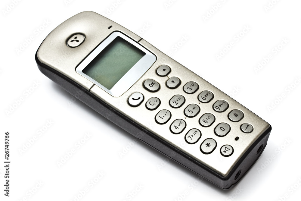 wireless telephone isolated on white wireless telephone isolated on white