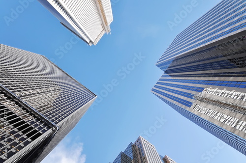 Canvas Print Financial district in a modern city