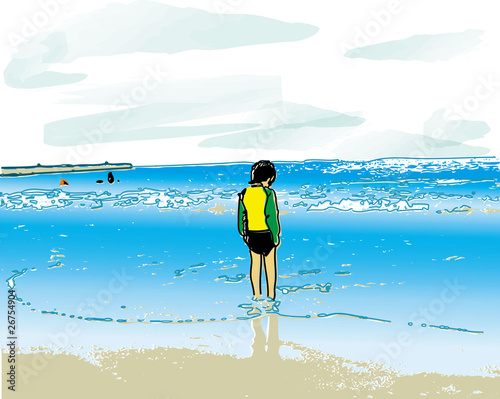 boy & sea