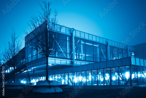 building in blue