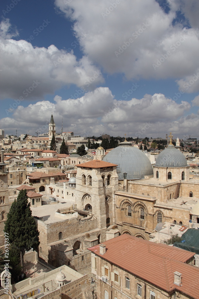 Nice view of the Christian Quarter of the Old City of Jerusalem