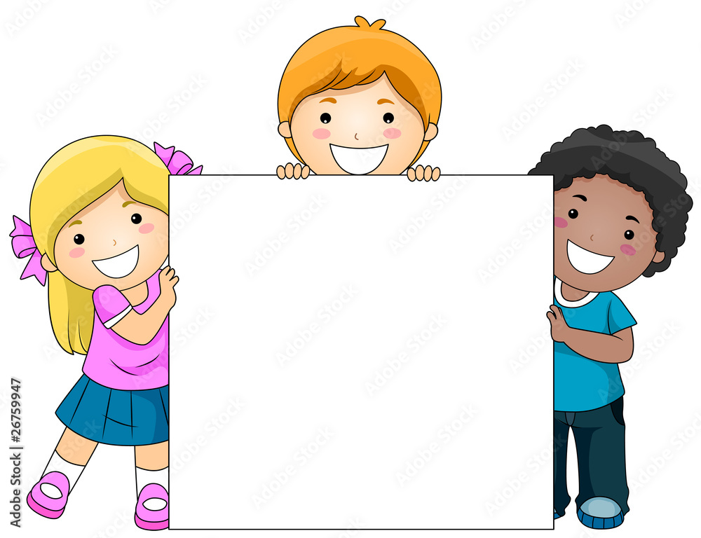 Kids with Blank Board Kids with Blank Board