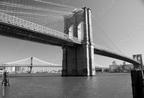 Brooklyn Bridge in Blach & White, New York, USA