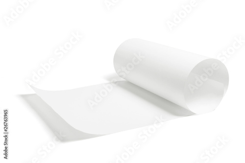 Fotografi Partially Rolled Up Paper