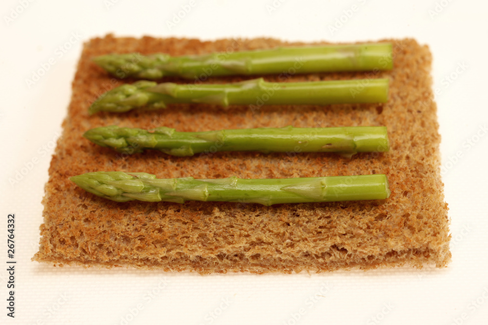 Fototapeta premium Asparagus on Toast