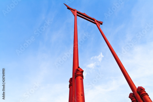 Giant Swing with blue sky in thailand