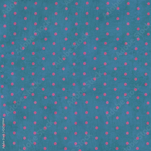 Pink Dots on a Blue Grunge Background