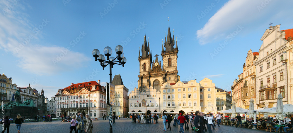 Obraz premium In the square of old town.
