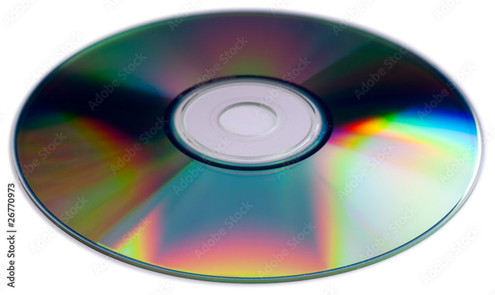 Colorful CD isolated on white background Colorful CD isolated on white background