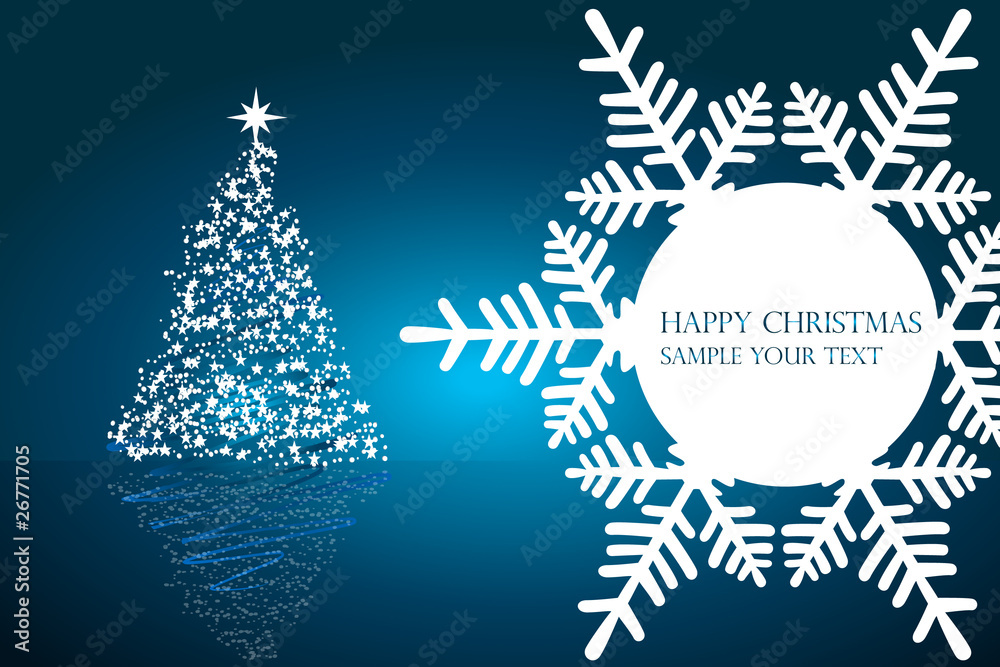 Christmas vector background with snowflake