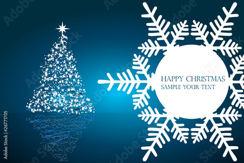 Christmas vector background with snowflake