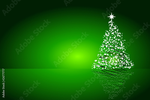 Beautiful Christmas green illustration