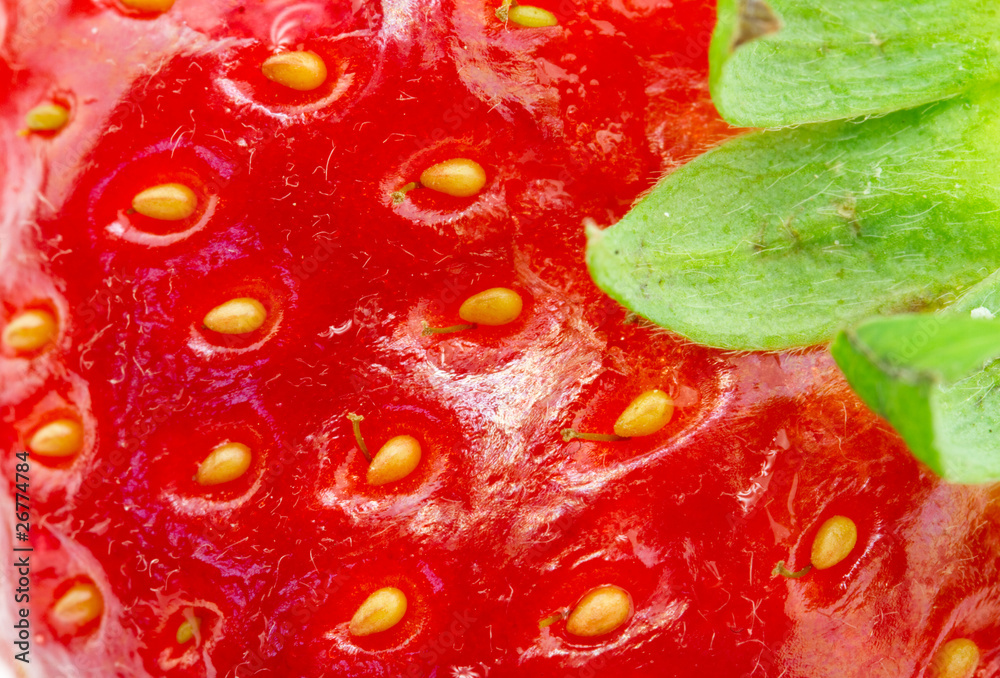 Macro picture of strawberry texture Macro picture of strawberry texture