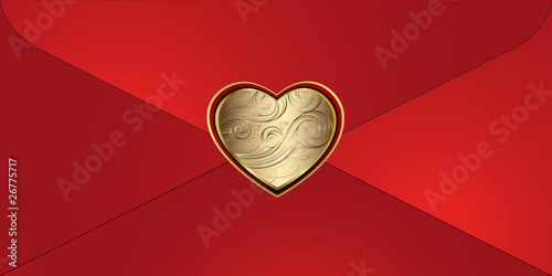 Einladung mit Herz - Vektor