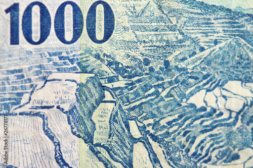 Close-up shot of 1000 peso