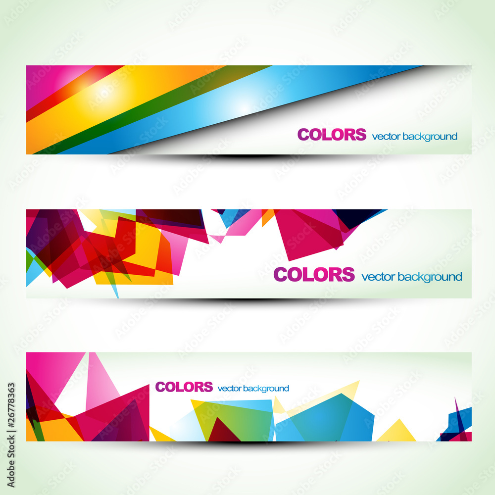abstract banner set designs abstract banner set designs