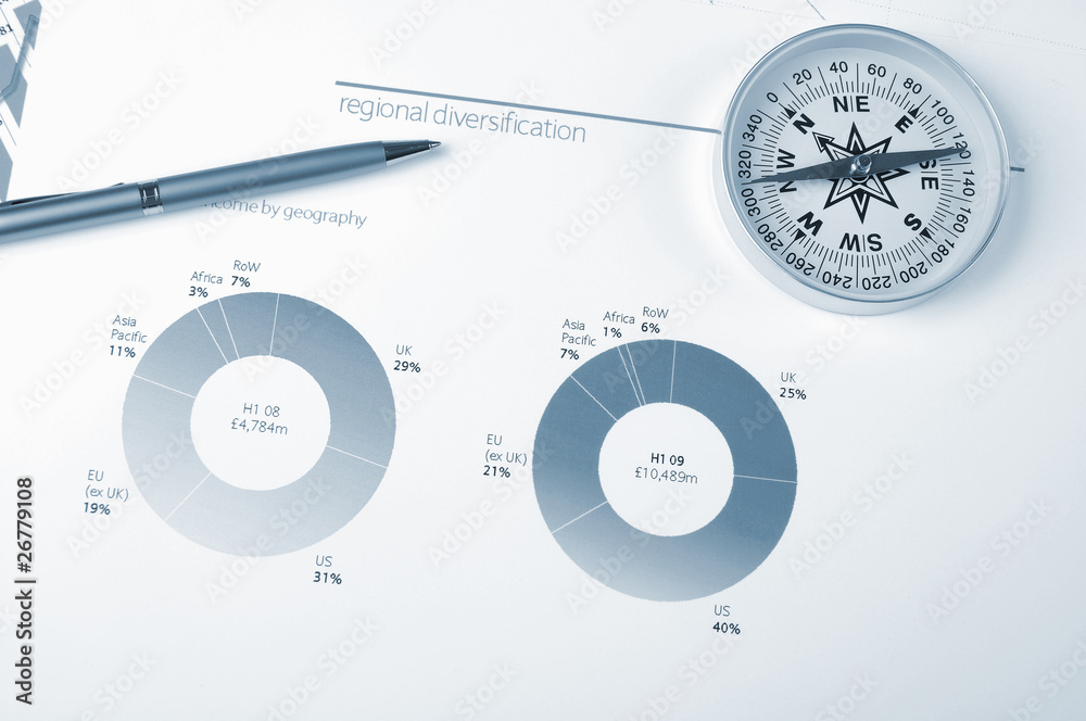 Naklejka premium Graphs and charts.