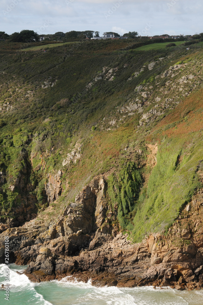 Cliffs of Petit Bot Bay on Guernsey Cliffs of Petit Bot Bay on Guernsey